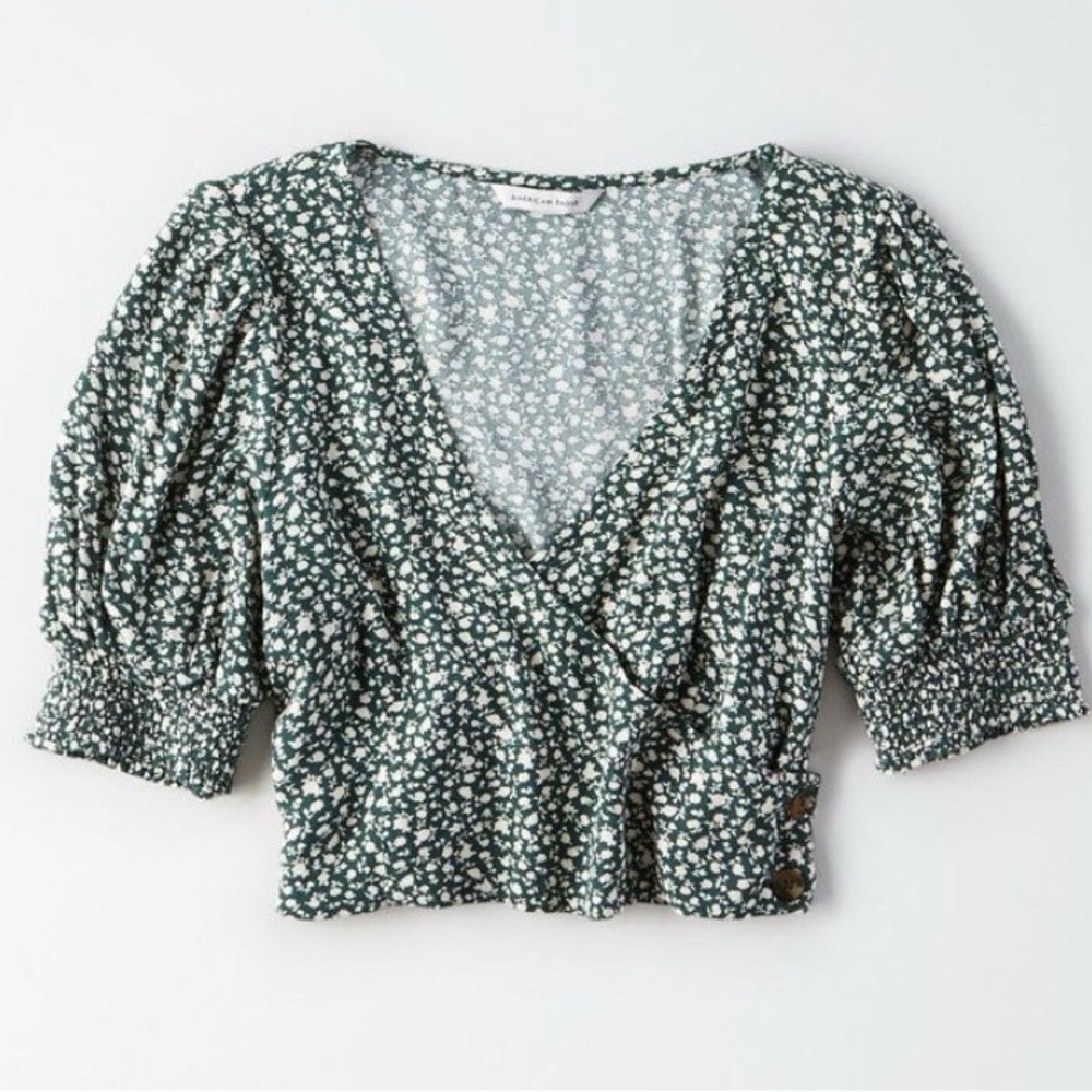 Floral Green Women's Top